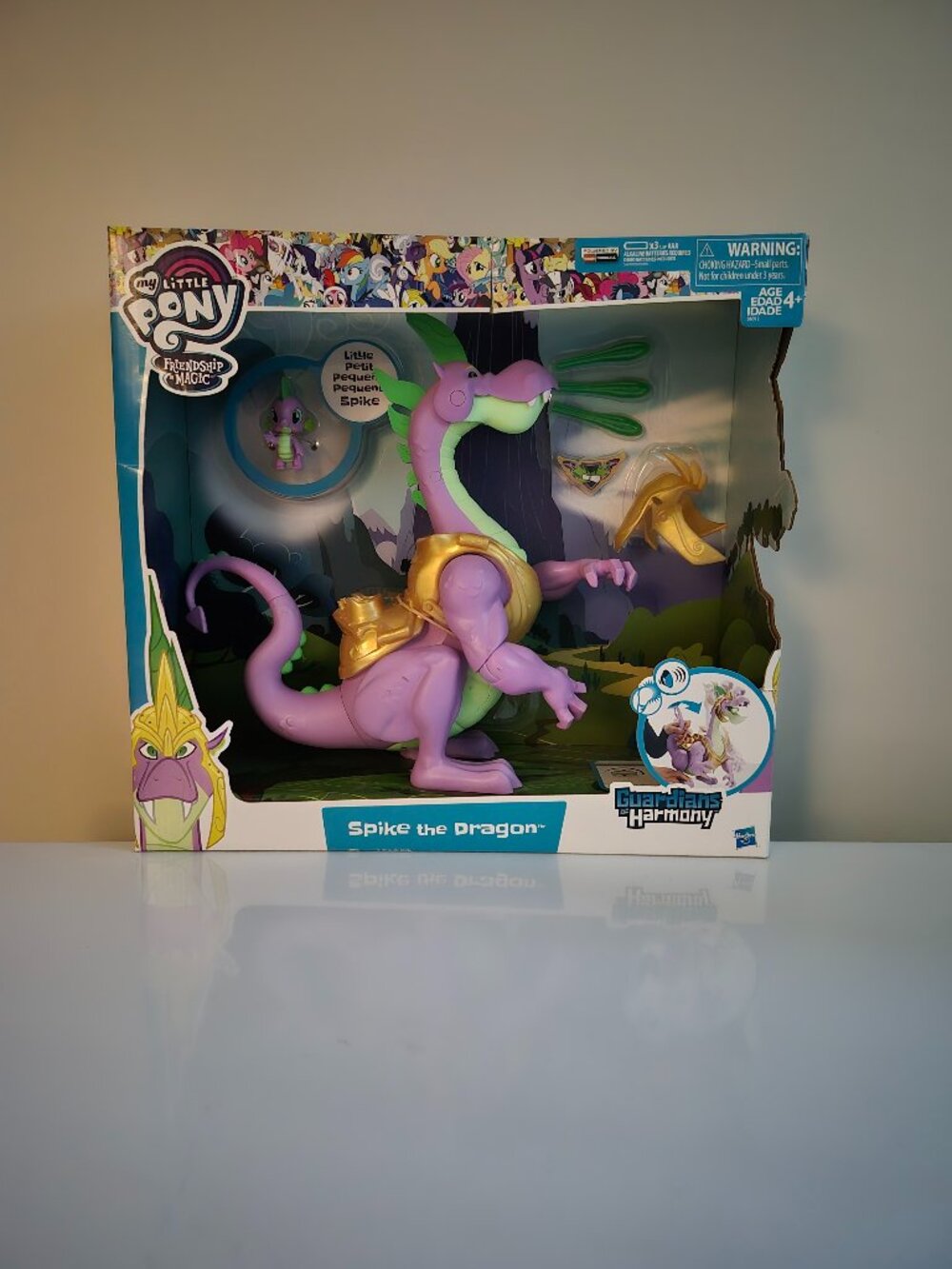 MLP Guardians of Harmony Spike the Dragon Large Toy Set Box Flaw